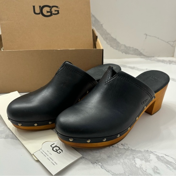 UGG Shoes - UGG Womens Kay Leather Studded Clogs, Size 10